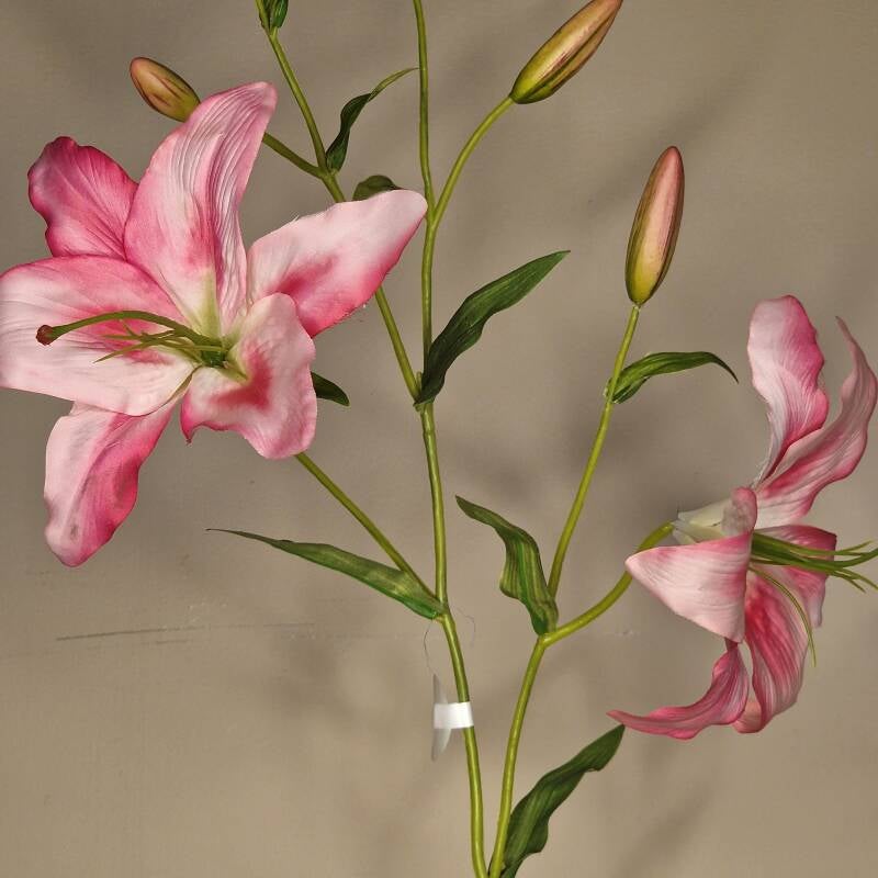 Zijdebloem - lilium (lelie) pink /