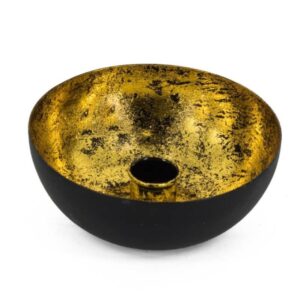 kaarsenhouder - bowl - zwart