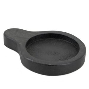 Schaaltje hout met handvat klein - zwart