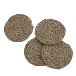 JUTE ONDERZETTERS SET VAN
