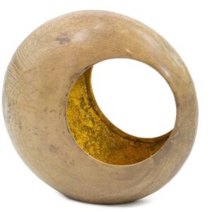 Standing egg windlicht peach