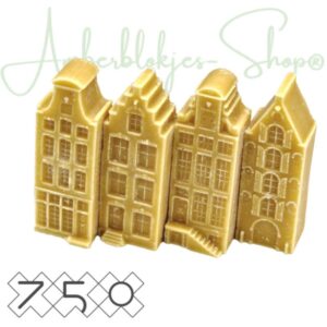 Set van 4 Amsterdamse huisjes